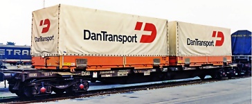 ACME 40373 - H0 - Containertragwagen DanTransport, DSB, Ep. V-VI